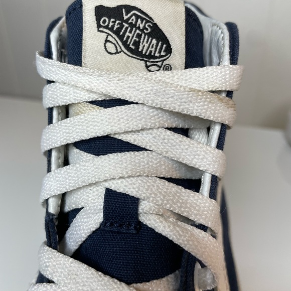 Vans Sk8-Hi Sneakers High Tops Skate Shoes Blue/White Women’s Size 9 Men’s 7.5 - Picture 10 of 13